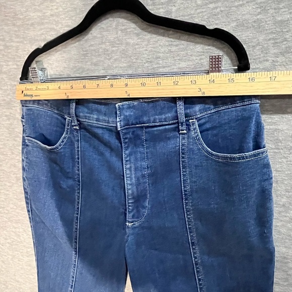 Express Blue Flare Wide Leg Jeans - Picture 5 of 7